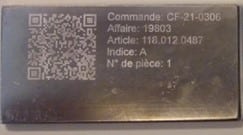 marquage électrochimique sur aluminium